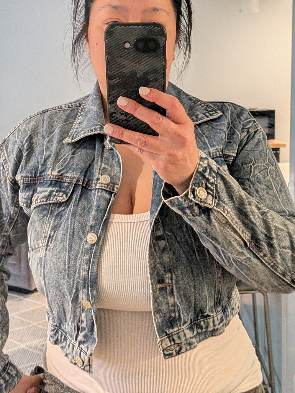 Ci Sono Light Blue Cropped Denim Jacket - Picture 4 of 4